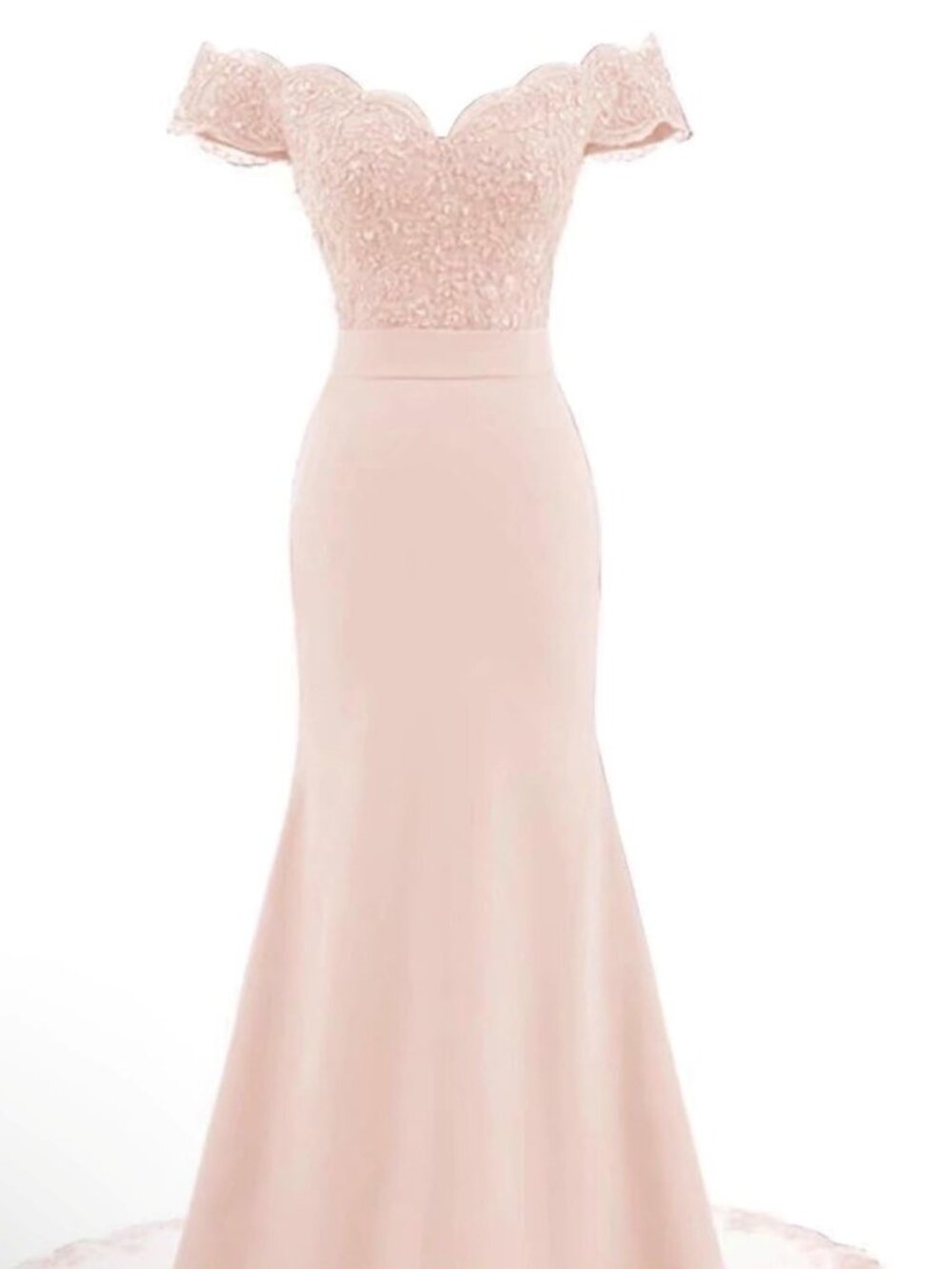 Lace Mermaid Prom Dresses for Women Off Shoudler Bridesmaid Dresses Long Sleeve